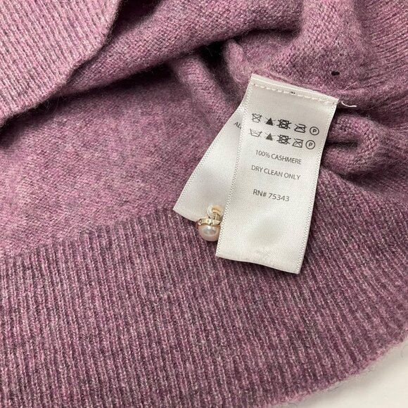 Nanette Lepore Womens Purple Cashmere Ruffle Sweater Size M preppy classic soft - Picture 5 of 10
